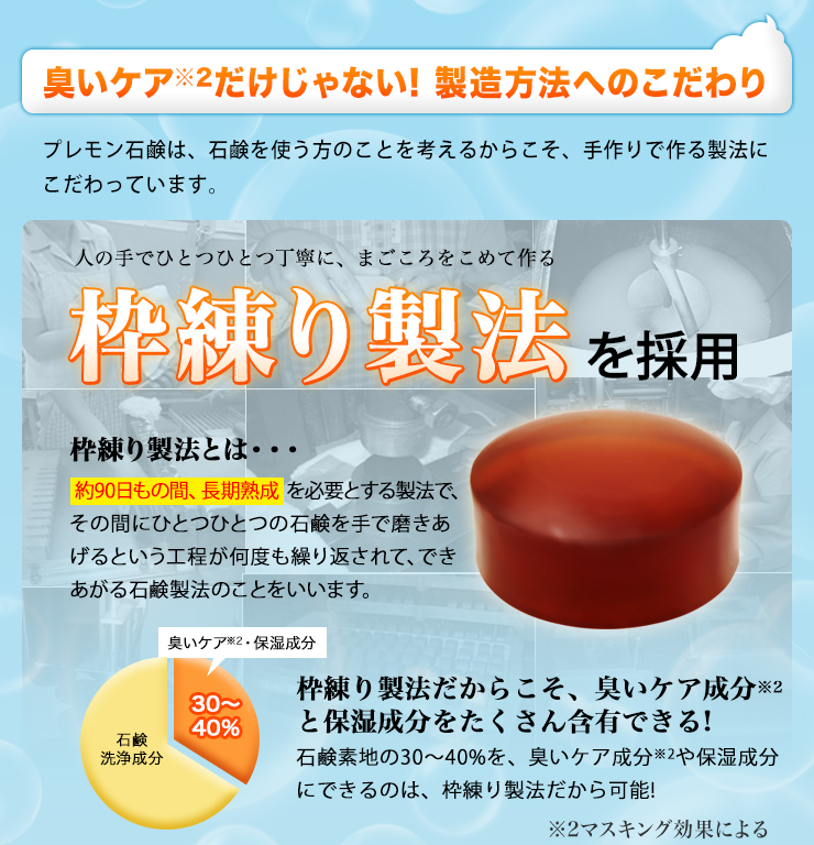 ニオイだけじゃない! 製造方法へのこだわり